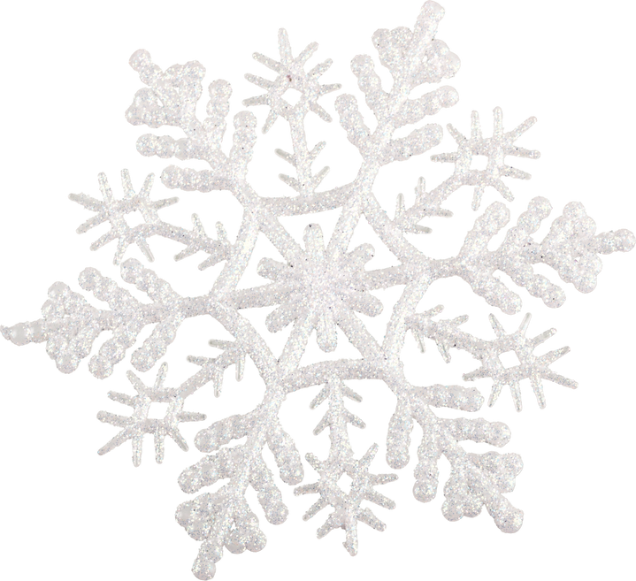 White Artificial Snowflake  Isolated